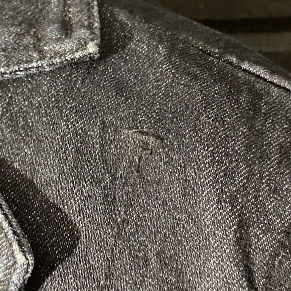 RUSTIC DENIM 100% Cotton Glittered Semi Distressed Women's Denim Jacket -SMALL - Picture 8 of 13